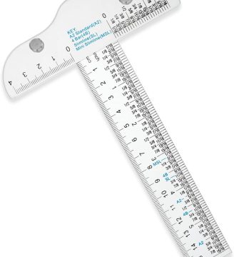 6 Inch Plastic T Square Ruler Clear Acrylic T-Square Ruler Junior T-Square Drafting Tools T Ruler Transparent Crafting and Drafting Graduated T-Ruler for Crafting Drafting