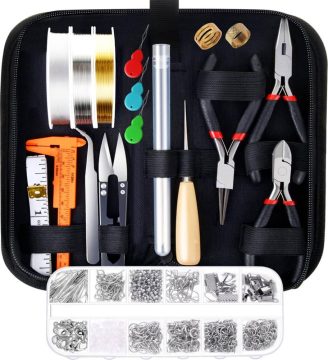 PAXCOO Jewelry Making Supplies Kit with Tools, Wires, Findings for Jewelry Repair and Beading