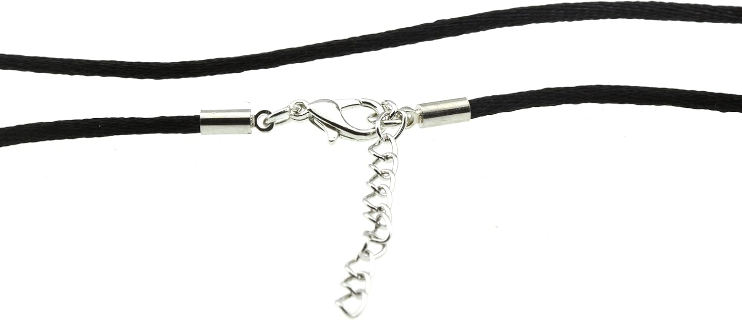 Silk Satin Cord Rope Necklace Chain with Hypoallergenic Clasp - 14" 16" 18" 20" 22" 24" 26" 28"